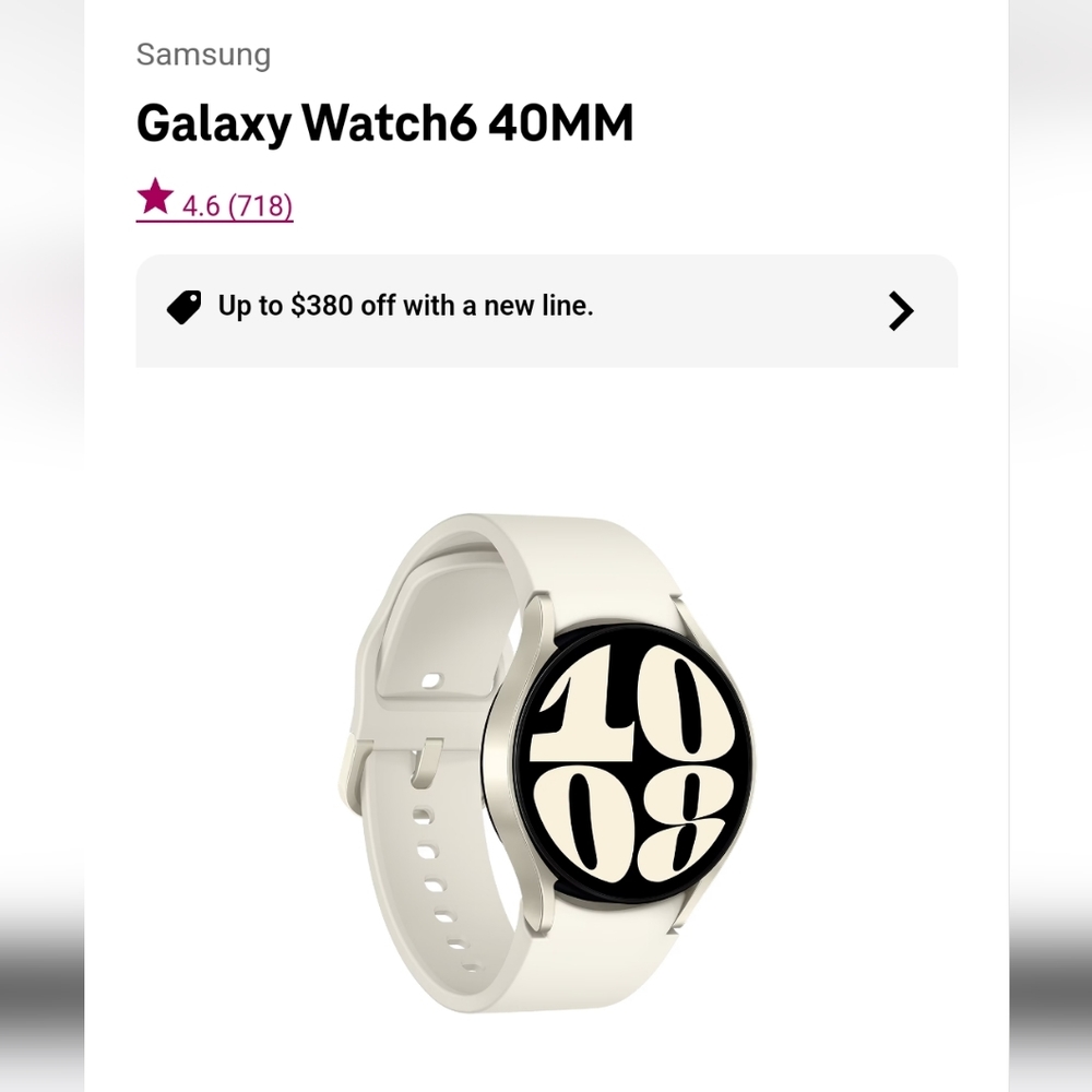 Samsung Galaxy Watch6 40mm Gold